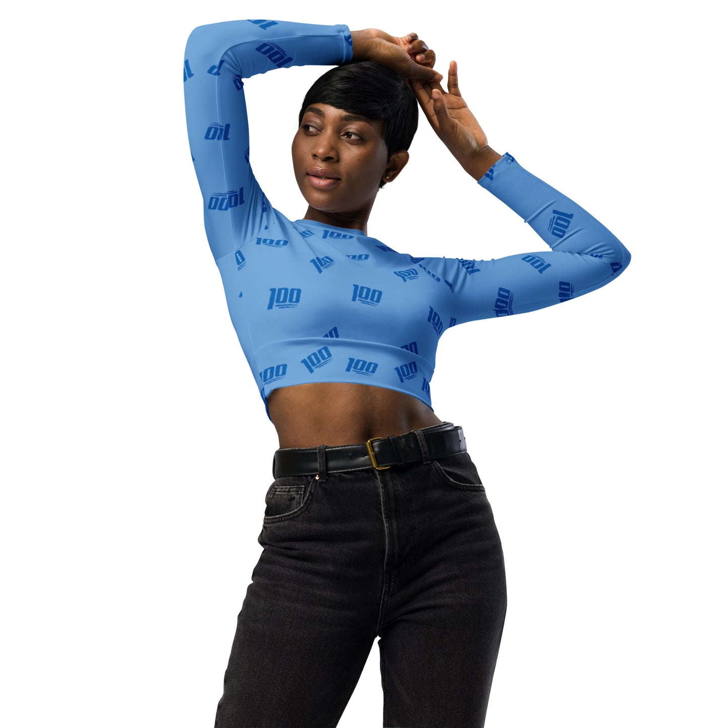 100 Recycled Long-Sleeve Crop Top
