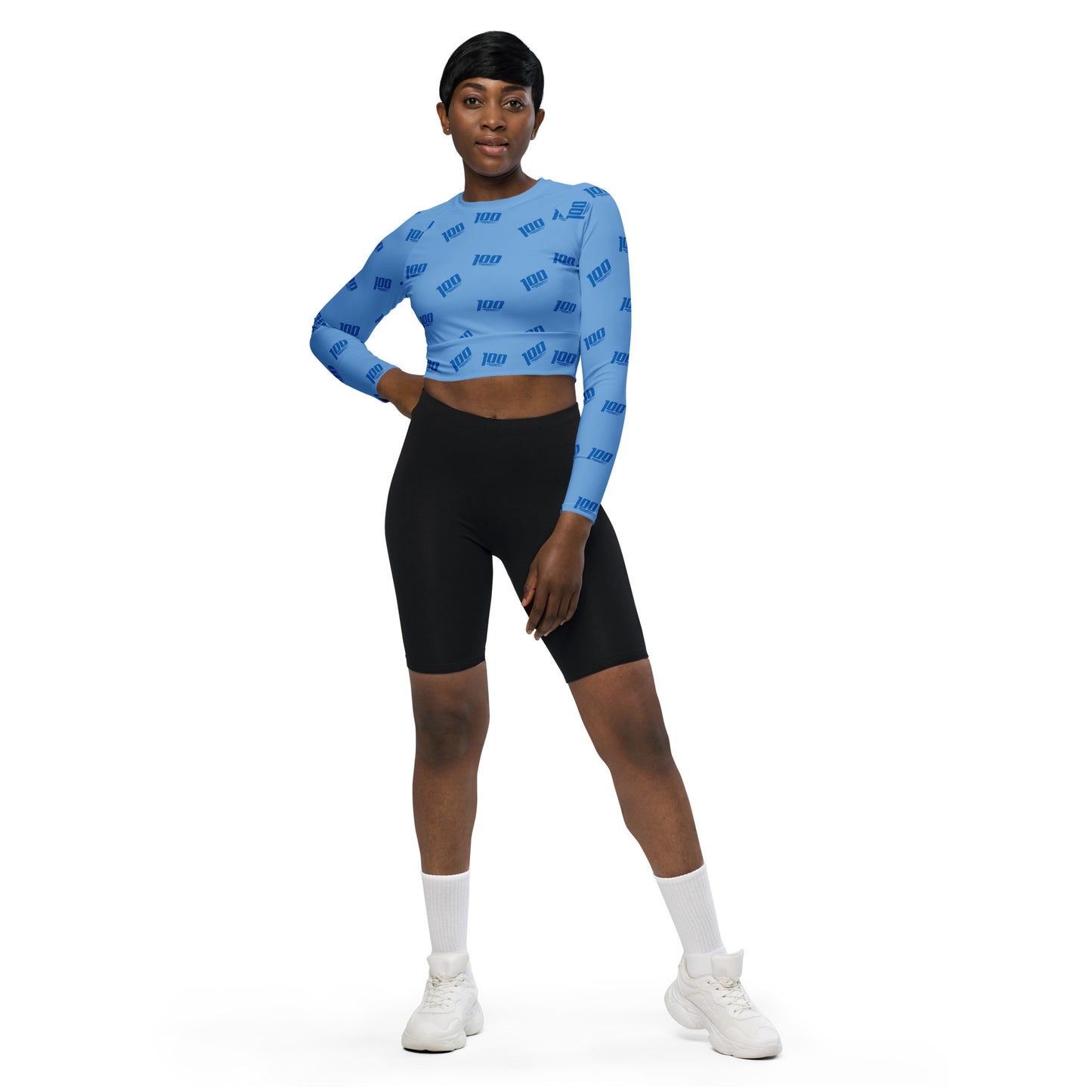 100 Recycled Long-Sleeve Crop Top