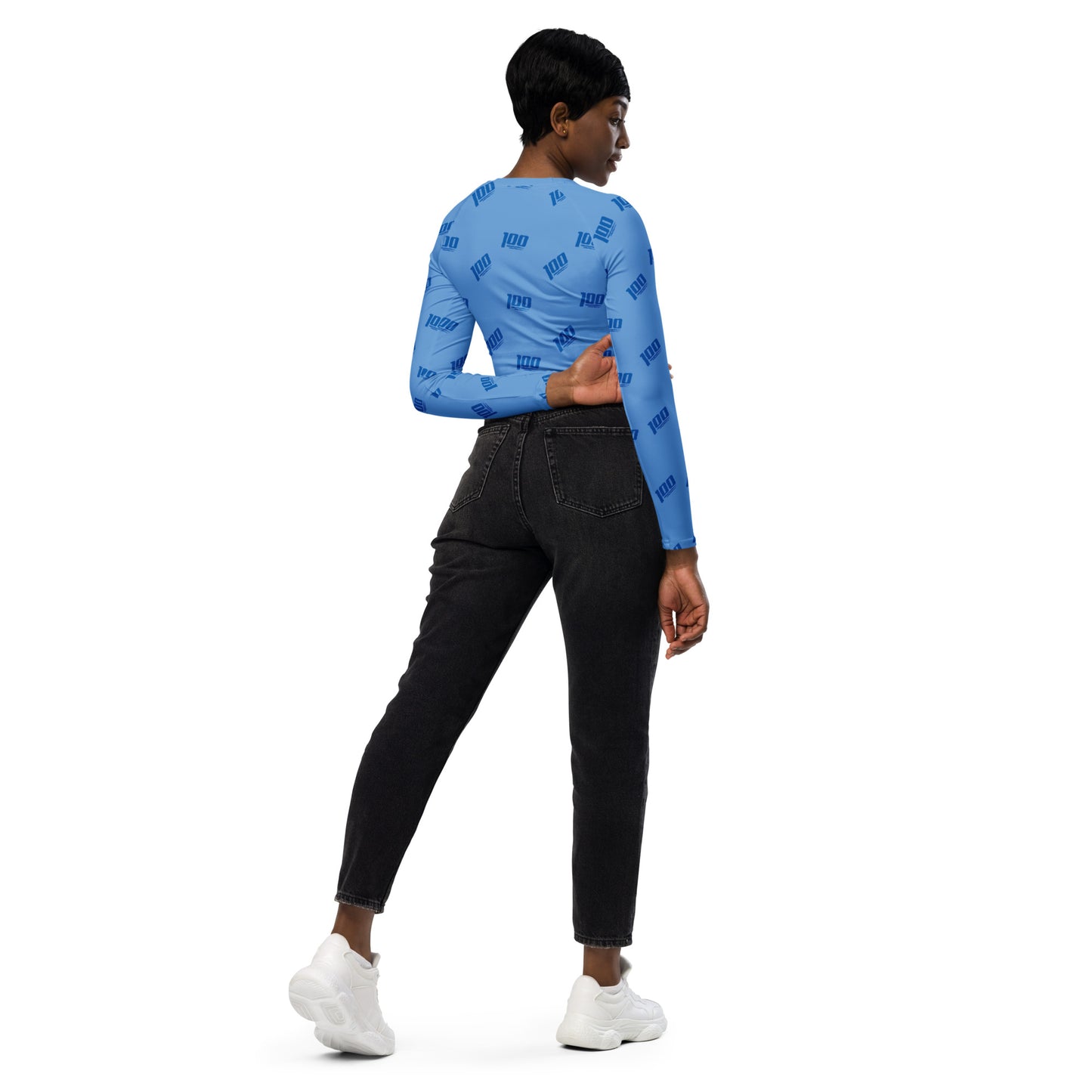 100 Recycled Long-Sleeve Crop Top