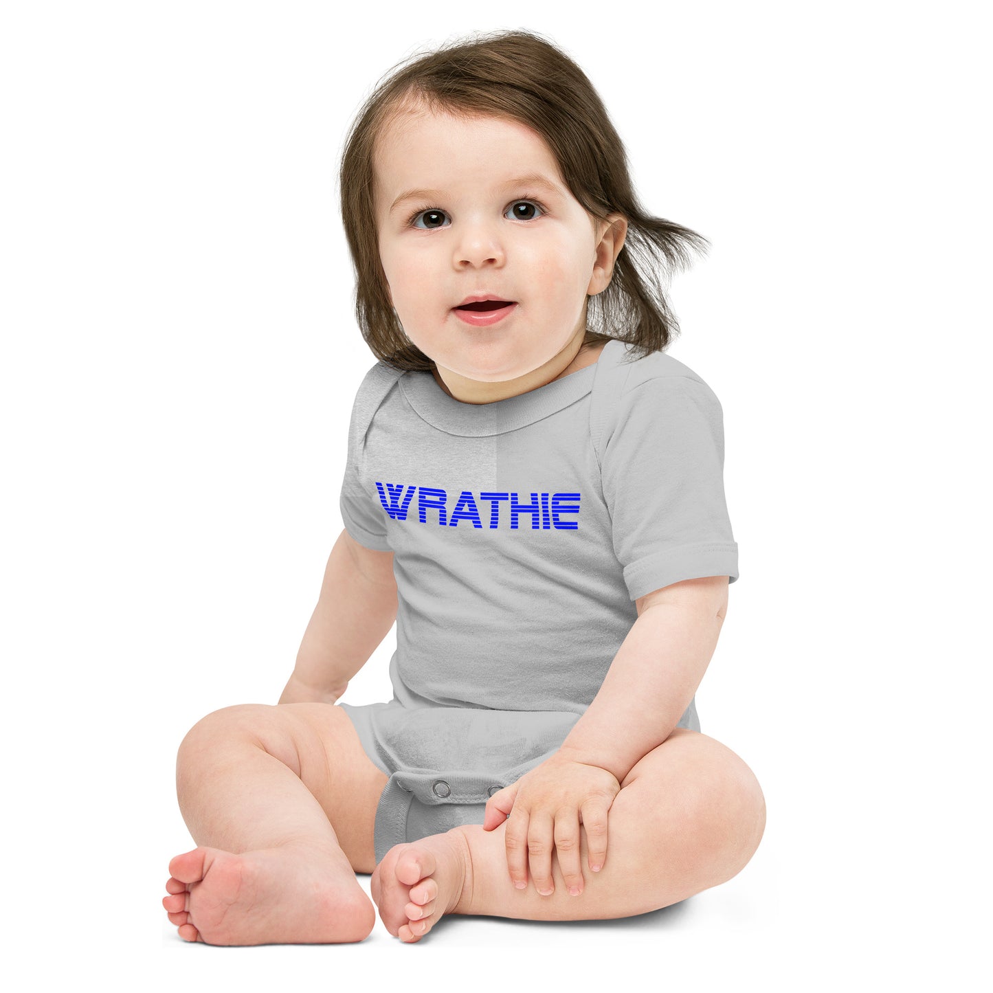 WRATHIE Baby Short Sleeve One Piece (Blue Logo)