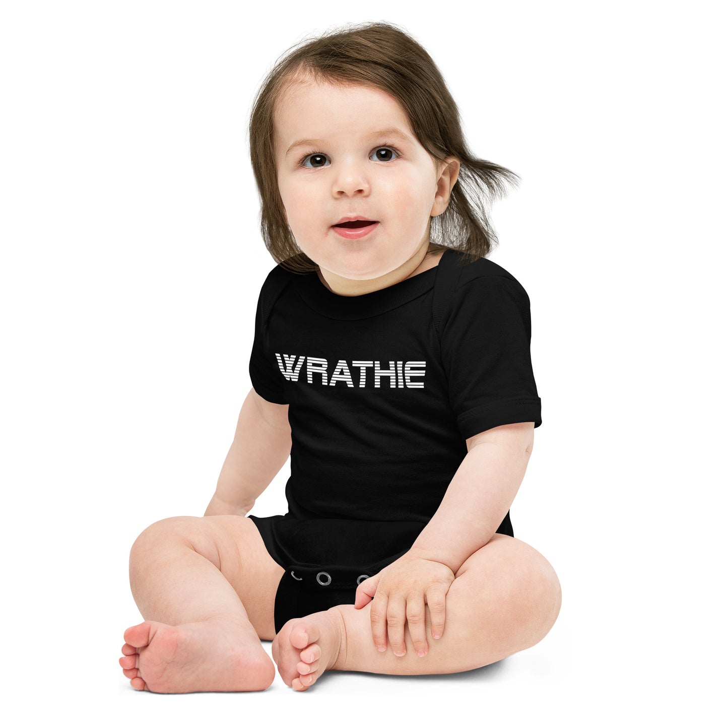 WRATHIE Baby Short Sleeve One Piece (White Logo)