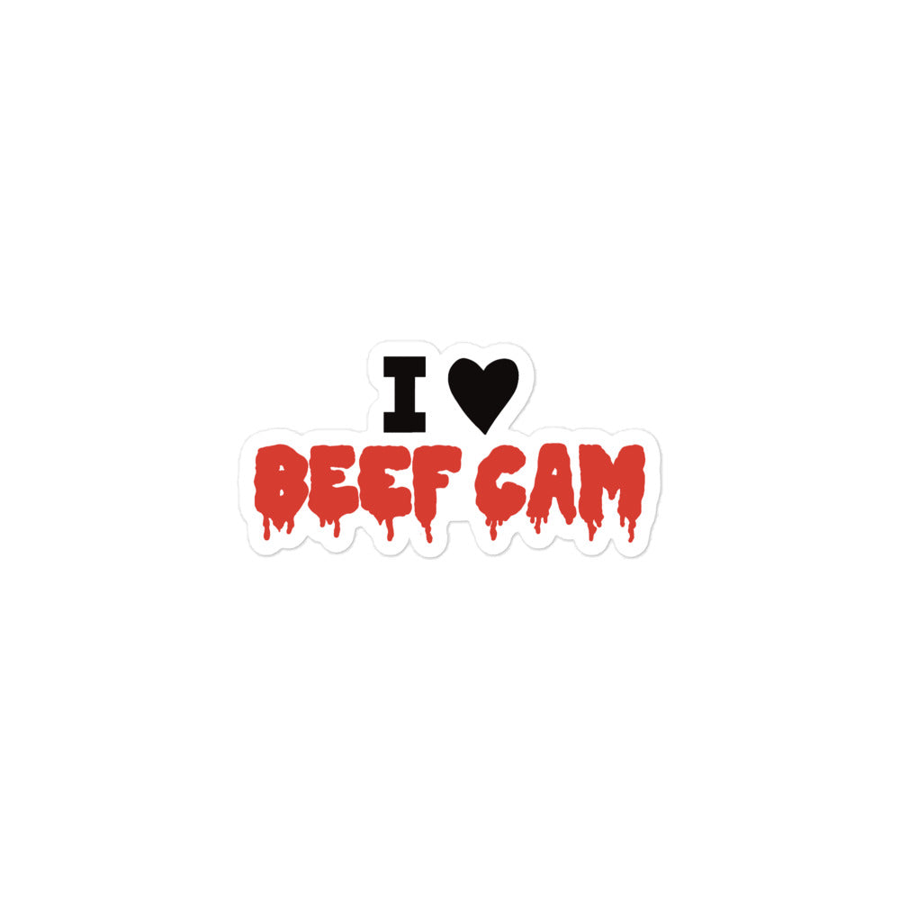 I ❤️ BEEF CAM Sticker