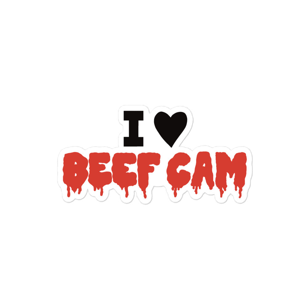 I ❤️ BEEF CAM Sticker