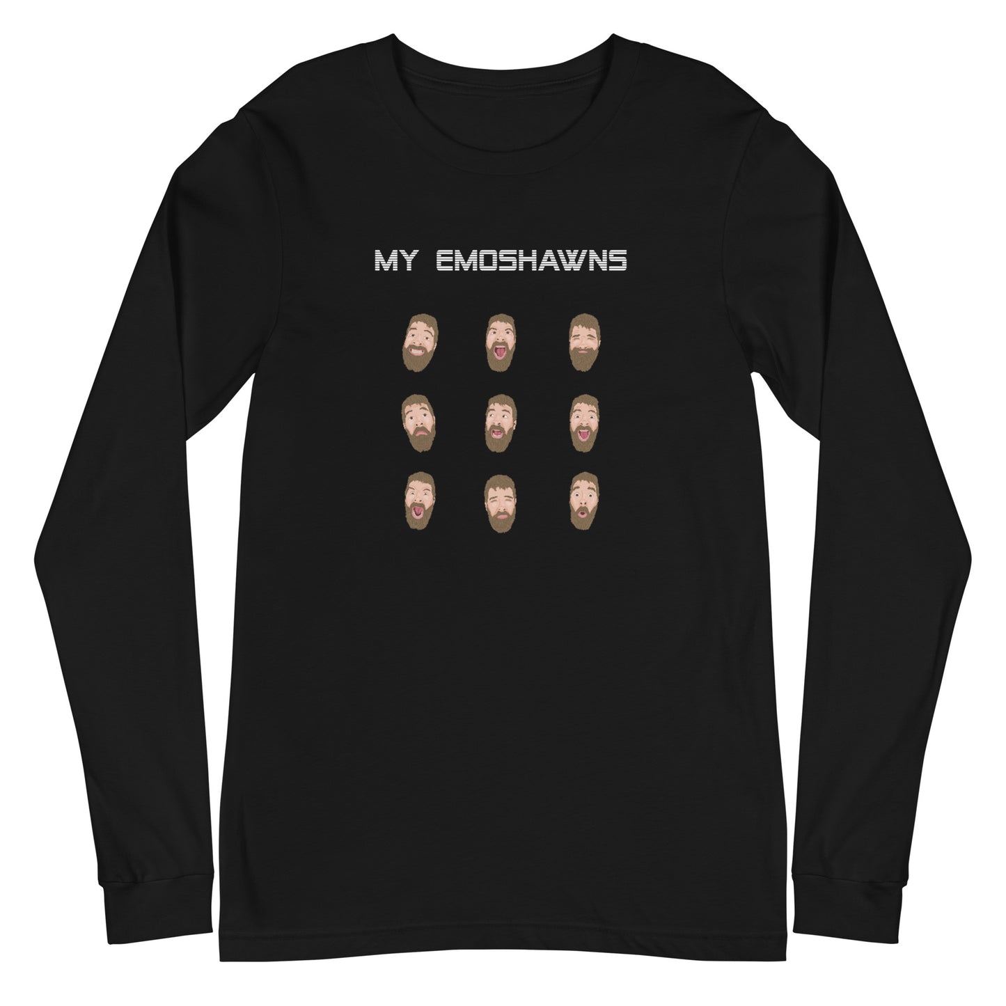 MY EMOSHAWNS Unisex Long Sleeve Tee (White Text)