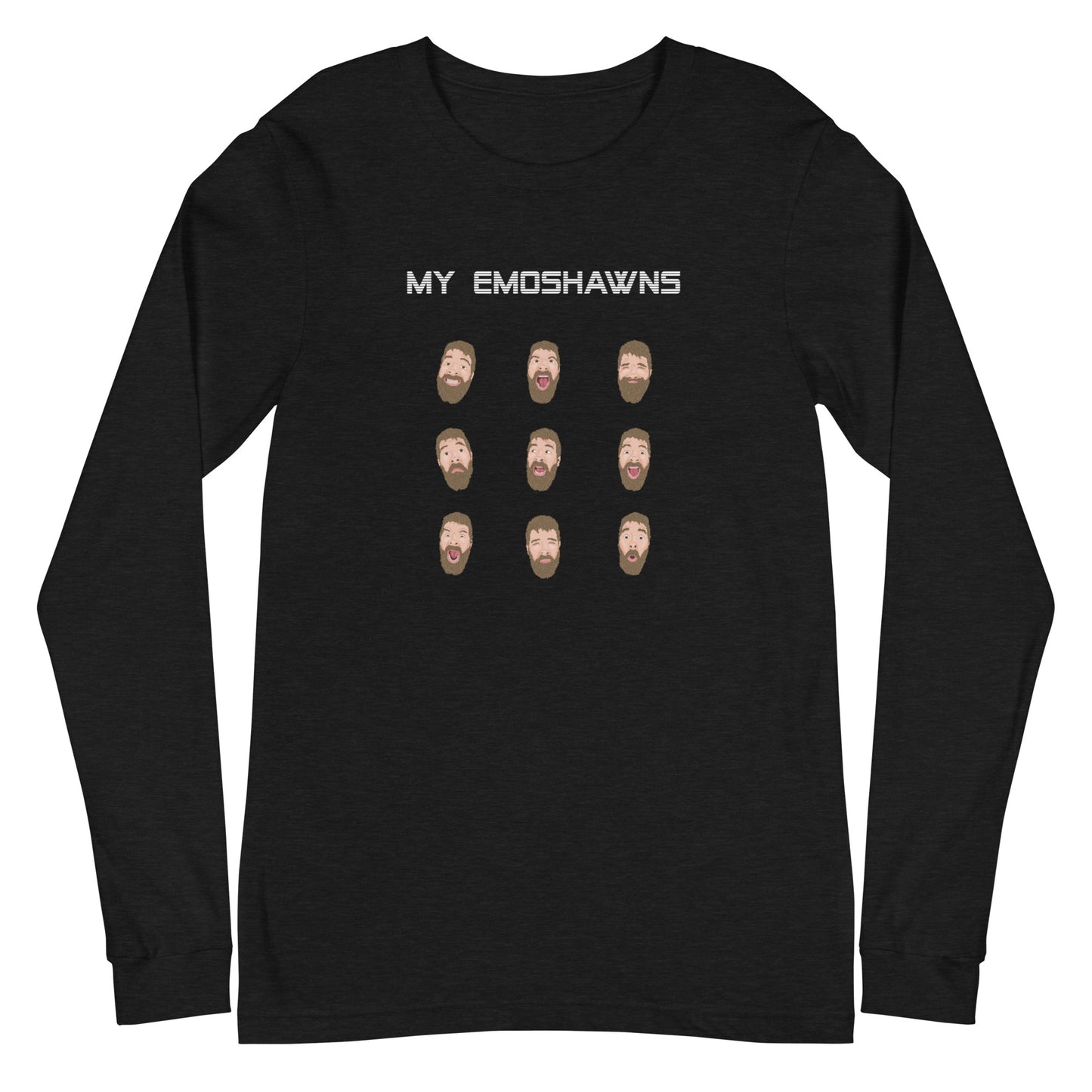 MY EMOSHAWNS Unisex Long Sleeve Tee (White Text)