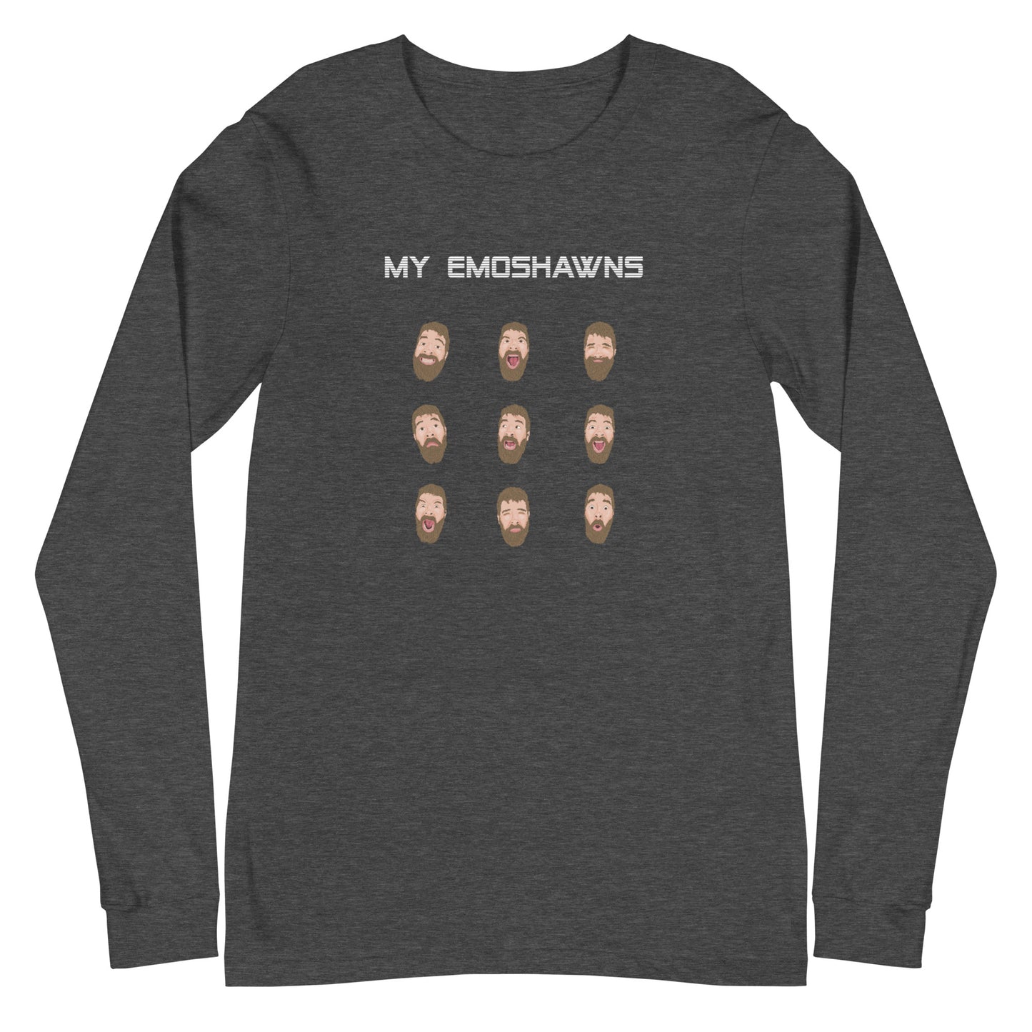 MY EMOSHAWNS Unisex Long Sleeve Tee (White Text)