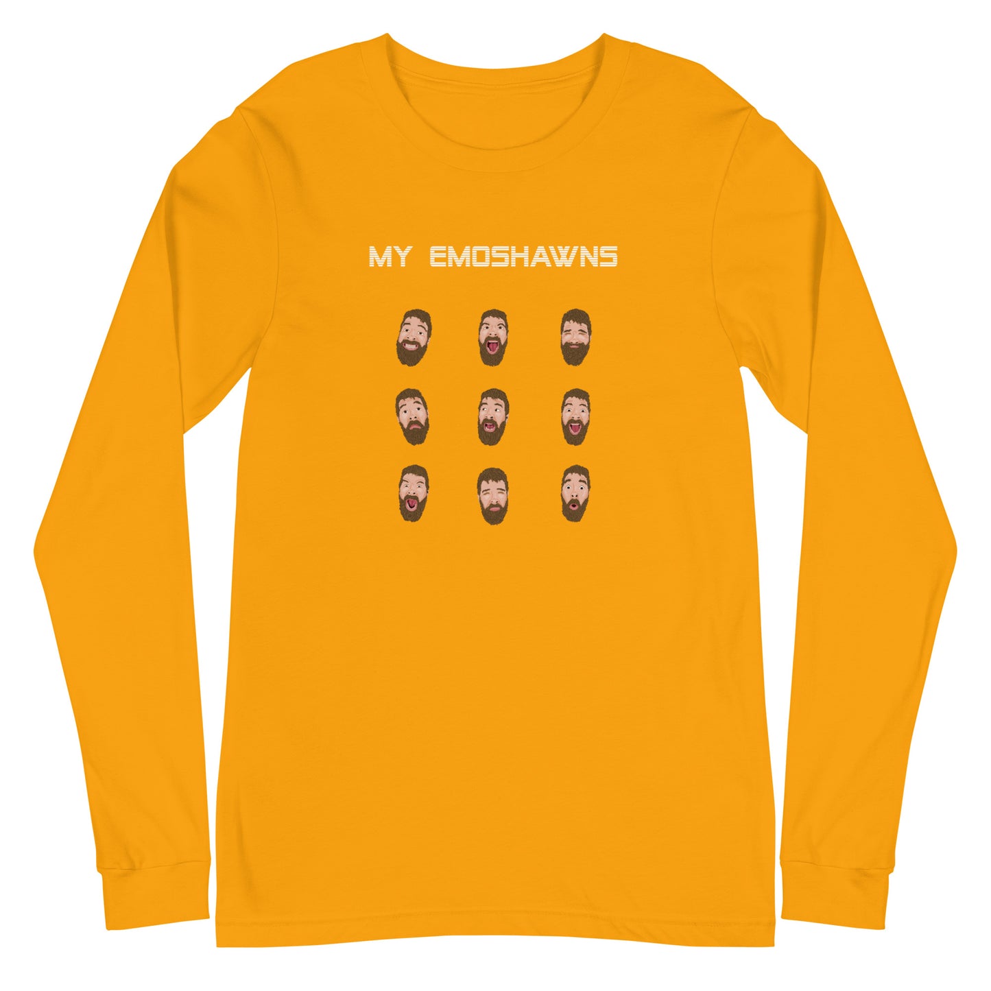 MY EMOSHAWNS Unisex Long Sleeve Tee (White Text)