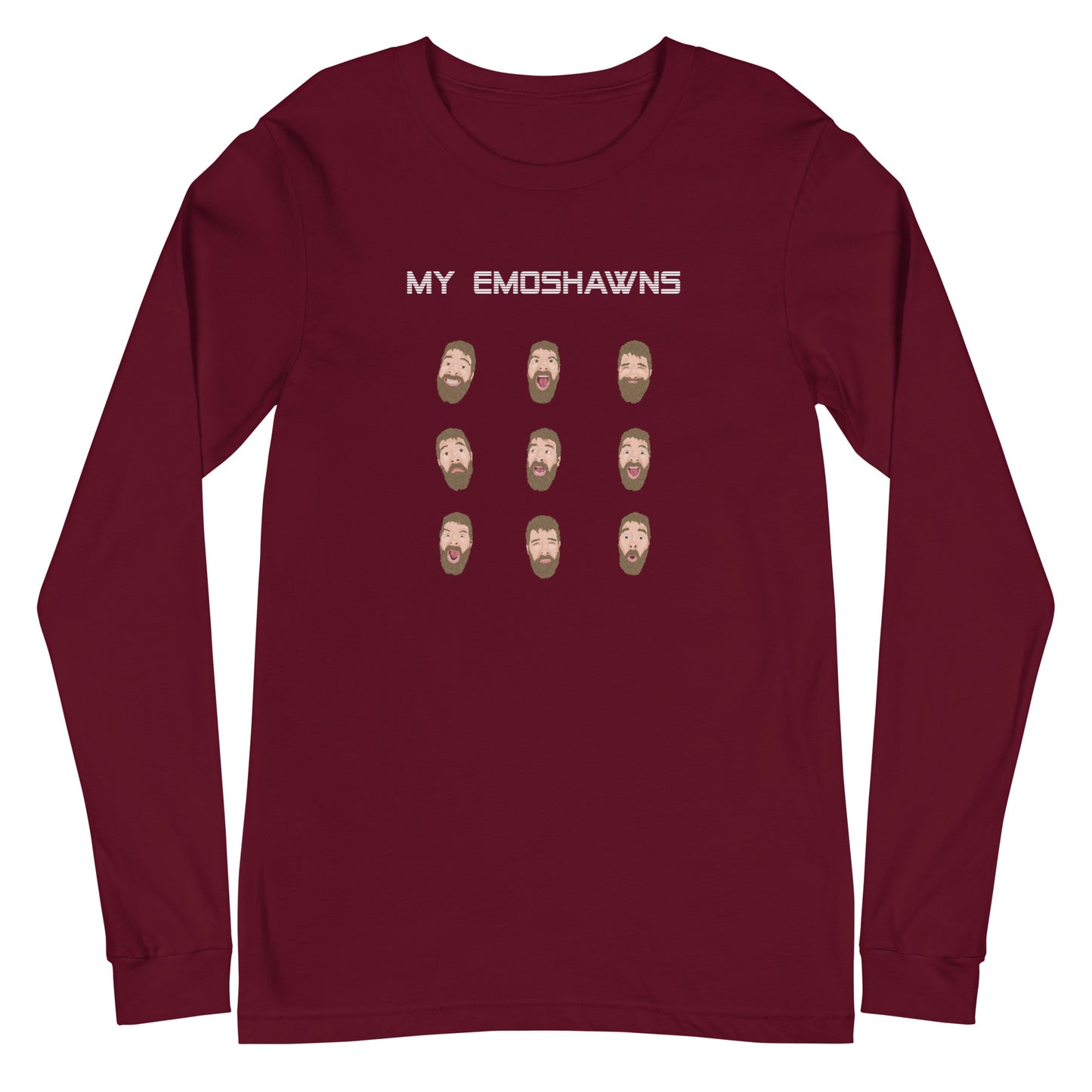 MY EMOSHAWNS Unisex Long Sleeve Tee (White Text)
