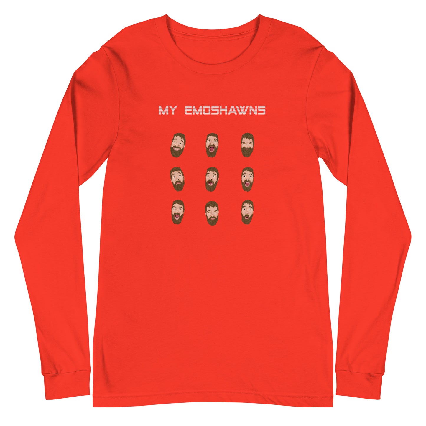 MY EMOSHAWNS Unisex Long Sleeve Tee (White Text)