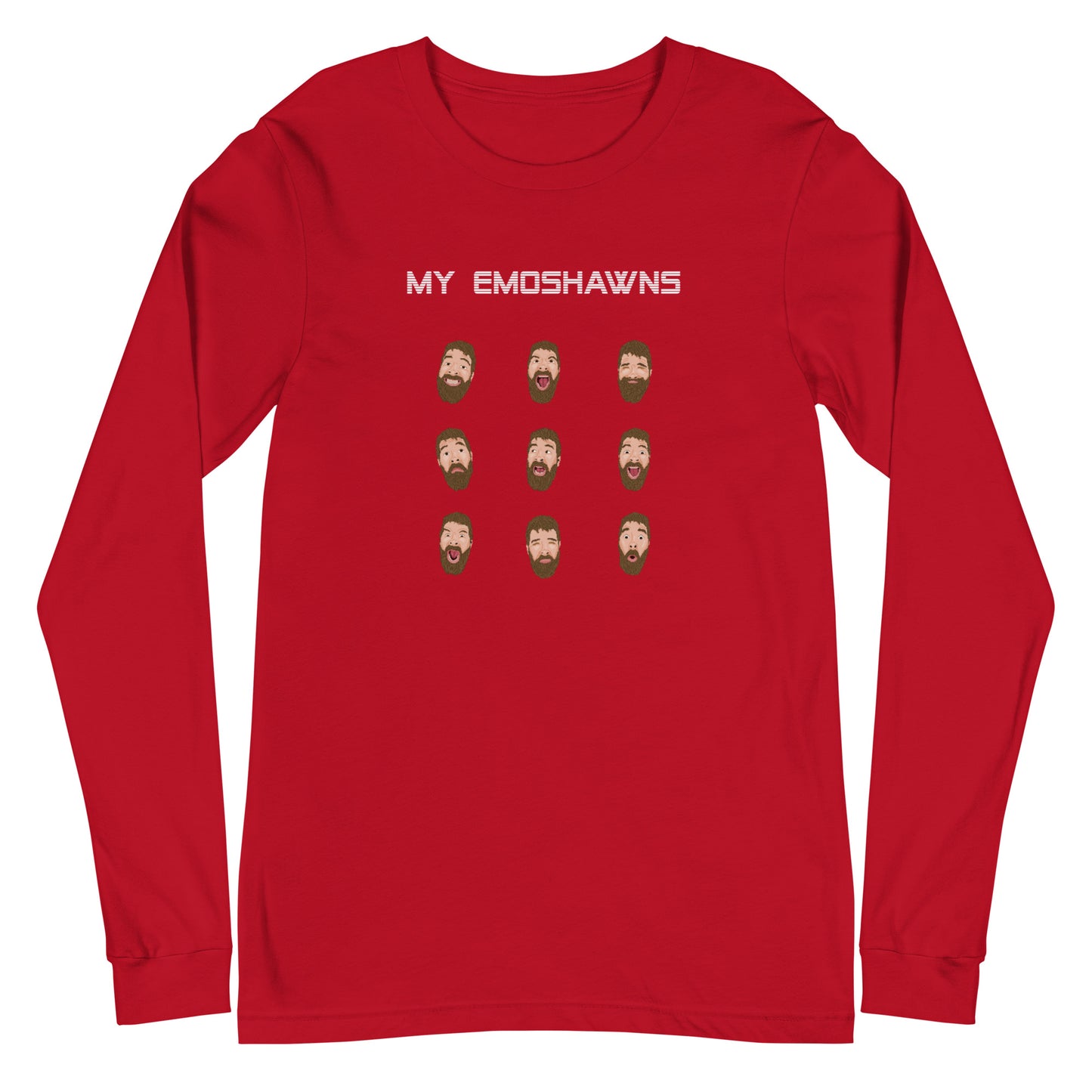 MY EMOSHAWNS Unisex Long Sleeve Tee (White Text)