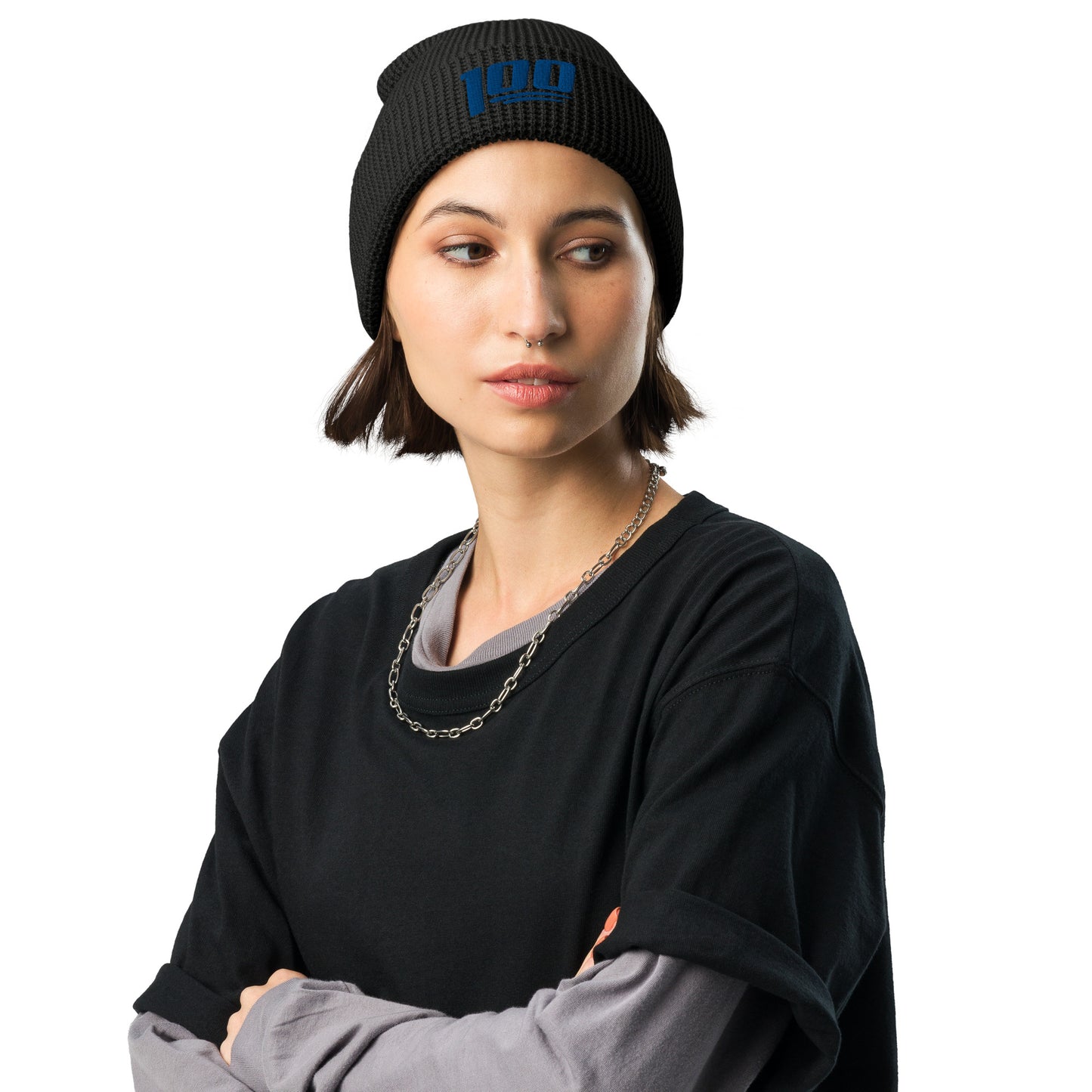 100 Logo Waffle Beanie