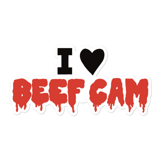 I ❤️ BEEF CAM Sticker